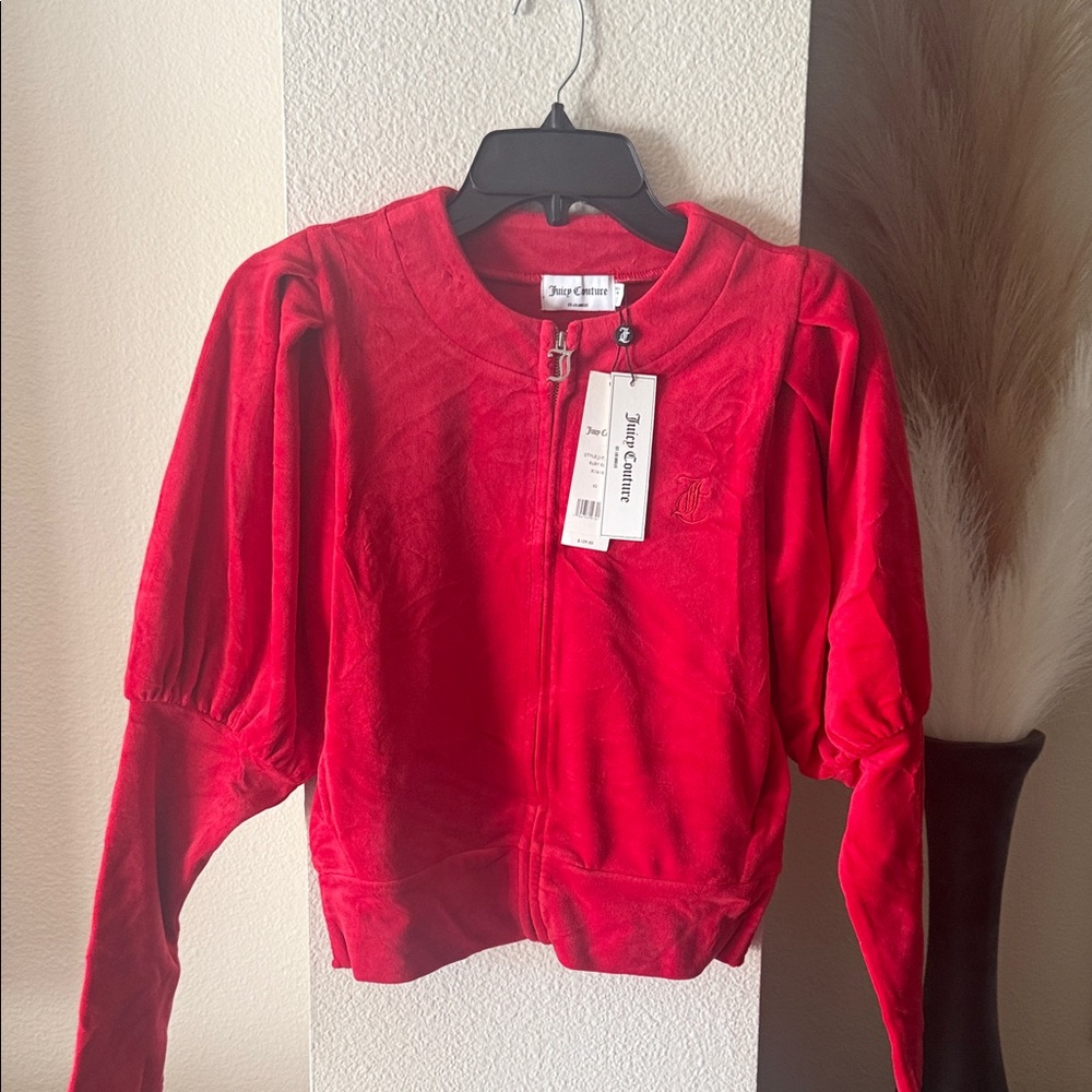 Juicy Couture Vibrant Red Velour Jacket